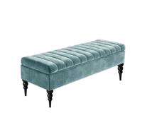 90Cm Sierra Striped Naples Upholstered Ottoman Storage Bench With Black Turned Wooden Legs- Grey Shoes Storage Bench