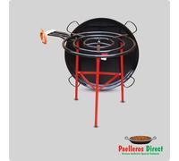 90cm Spanish Enamelled Steel Paella Pan & 70cm Gas Burner Kit / Set
