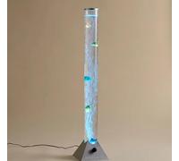 90cm Tall Bubble Fish Lamp Color Changing LED Light Mains Operated Sensory Room Decor Mood Light Lava Lamp with Artificial Fishes Inside Mini Fish Tank Lamp for Kids and Adults