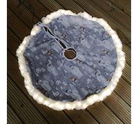 90cm The Snowman™ USB LED Fabric Christmas Tree Skirt with Timer Function