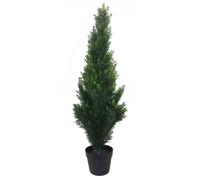 UV Artificial Cedar Cypress Topiary UV Resistant - Green / 25cm