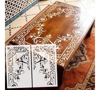 90cm Victorian Rococo Curling Vines Floral Retro Baroque Vintage Table Stencils Designs Large Extra Custom Painting Reusable Mural Grand S669