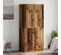 90cm Wardrobe Double Door Clothes Storage Cabinet Engineered Wood Bedroom