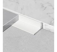 90cm White Tile Ed Trim - 3 Pieces, Easy Applicat Aluminum Baguette for Kitchen & Bathroom, Protect & Dete Your Tiles (10.2mm)