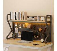 90cm Wooden Desk Bookshelf, Student Desk, Wall-Mounted Shelf, Single Tier Storage Rack, Home & Office, Black, Stylish & Functional Bookshelf for Efficient Space Management