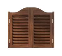 90cm Wooden Saloon Door Rustic Double Swinging Porte Battante Retro Shutter Partition Automatic Closure Butler Door with Hinges (Brown 80x90cm)
