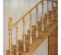 90cm Wooden Stair Railing BalustersIndoor/Outdoor Handrail Post for Modern Decorators Includes Screws/Complete Set for Veranda Loft & Entrance Steps