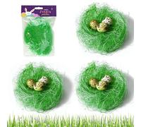 90g Easter Grass Craft for Easter Decoration, Fake Flax Grass Shredded Tissue for Easter Eggs Baskets, Egg Nests, Easter Bonnet Decoration, Easter Craft and Art