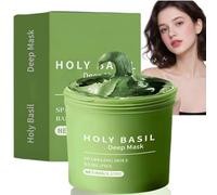 90g Holy Basil Bu/bble Deep Mask,Oil Control&Skin Nourishment for Radiant Glow,Calming Pore Clear Wash Off Mask,Holy Basil & Carbonated Water for Cleansing Pores,Moisturising Face Mask,Clay Face Mask