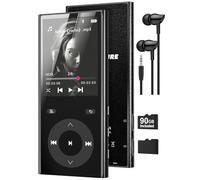 90GB MP3 Player with Bluetooth 5.3, Music Player with 2 TF Card Slots, 2.4" Color Screen, Touch Buttons, MP3 Player for Kids Built-in Speaker, HiFi Sound, Supports up to 256GB, Earphones Included