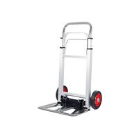 90kg Heavy Duty Folding Foldable Hand Truck Barrow Cart Wheel Trolley Load 198lb Xample Silver One Size