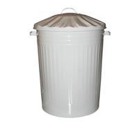 90L 90 Litre Galvanised Metal Cream Bin Ideal for Home Kitchen Rubbish