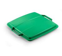 90L Bin Lid Green - Square Recycling Bin Lid - Food Safe - Durabin Durable Green 1 Pack