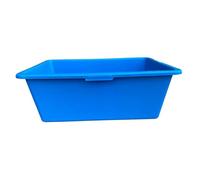 90L Large Dog Washing Tub Blue Pp Pet Bath With Drain Tap