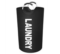 90L Large Laundry Basket,Waterproof Laundry Hamper, Laundry Bag with Padded Handles, Washing Bag Stands Up Well, Collapsible Laundry Basket for Home Easy Storage (Black)