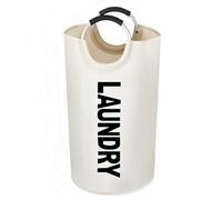 90L Large Laundry Basket,Waterproof Laundry Hamper, Laundry Bag with Padded Handles, Washing Bag Stands Up Well, Collapsible Laundry Basket for Home Easy Storage (White)