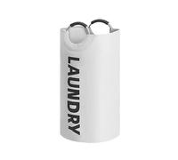 90L Laundry Basket Waterproof Hamper Bag with Handles Clothes Stands Up Well Easy Storage(1pc White)