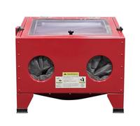 90L Sand Blasting Machine, Professional Sandblasting Cabinet with Shadowless LED Lighting, Double Filtration and Built-in Professional Hollow Partition, for Handicraft Engravings, Cleaning