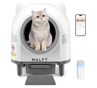 90L Self-Cleaning Litter Box - WiFi Connected Automatic Cat Litter Box, Silent Night Mode, Child & Pet Safe, Works for Multiple Cats (Comes with Anti-Slip Mat & Waste Bags)