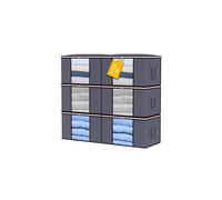 90L Storage Bags, 6Pack Clothes Storage, Large Capacity Clothes Storage Bags with Zips, Foldable Clothes Storage Bags with Reinforced Handle