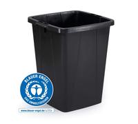90L Waste Bin Black - Strong Square Recycling Bin - Durabin Durable Black 1 Pack