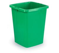 Durable DURABIN 90 Rectangular Waste Bin Green | 90 Litre Capacity | Food and Freezer Safe | Perfect for Waste Collection or Recycling