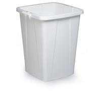 Durable DURABIN 90 Rectangular Waste Bin White | 90 Litre Capacity | Food and Freezer Safe | Perfect for Waste Collection or Recycling