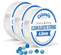 90M/0.8mm Bracelet String Caianwin Clear String Elastic Thread for Jewellery Making Necklace Bracelet Beading Thread & DIY Craft Projects Strings