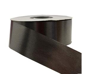 90m Roll Florist Ribbon - Poly Ribbon 100 Yards 2" - 30 Colours (Black - by Diamante Crafts)