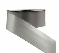 90m Roll Florist Ribbon - Poly Ribbon 100 Yards 2" - 30 Colours (Silver)