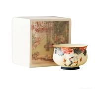 90ml/3oz ceramic rock mine white butterfly flower tea cup fresh personality cute cat drinking set-love flower cute cat box