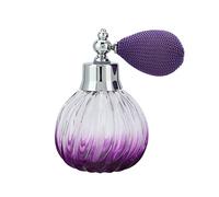 90ML Retro Style Glass Empty Perfume Spray Bottle, Refillable Perfume Atomizer Dispenser, Zinc Alloy Nozzle with Even Spray, 24mm Wide Mouth for Easy Filling, Elegant Decoration fo