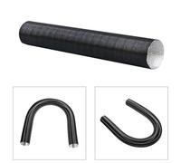 90mm Aluminium Foil Heating Duct Air Intake Hose Flame Retardant Ventilation Pipe Shockproof Flexible Tube for Diesel Heater for Car or Home Hot and Cold Air Systems(60cm)