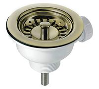 90mm Basket Strainer Waste for Astini, RAK, Rangemaster Ceramic Sink-Bronze