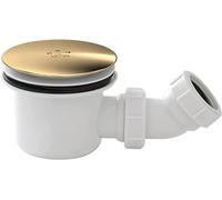 90mm Brushed Brass High Flow Shower Tray Waste