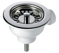 90mm Chrome Basket Strainer Waste For Astini, Rak, Rangemaster Ceramic Sink