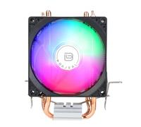 90mm CPU Cooler with 2 Heat Pipes CPU Air Cooler 3PIN Quiet Rainbow RGB Cooling Fan for LGA775 1150/1151/1155/1156/1200 AM2