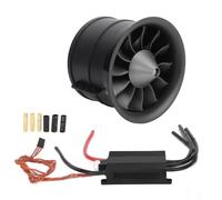 90mm EDF Set 1450KV Brushless Motor with 12 Blade Ducted Fan and 100A ESC High Performance RC Airplane Power System Black Plastic Aluminum Alloy Copper
