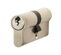 90mm EURO Double Cylinder Lock Keyed to Differ 5 Pin Nickel Plated Door Loops Metallics One Size