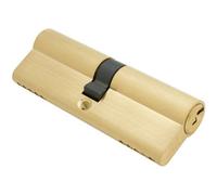 90mm Euro Double Cylinder Lock - Keyed to Differ - 5 Pin - Satin Brass Door | Locking Key Barrel - External Door Security - Standard Cylinder - Keyed Alike, Keyed to Differ or Master Key Options