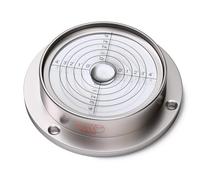 90mm Flanged Metal Circular Angle Spirit Bubble Degree Level (Green aqueous) Degree Marking - Clear