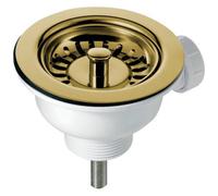 90mm Gold Basket Strainer Waste For Astini, Rak, Rangemaster Ceramic Sink