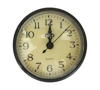 90MM Quartz Clock Insert Movement Replacement with Arabic Numbers for DIY Clock Projects Black Face Silent Mechanism