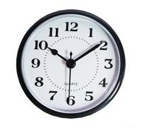 90mm Quartz Clock Insert with Arabic Numerals Round for dial Replacement for DIY Wall Clock Repair Projects Black Trim(A)