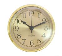 90MM Quartz Clock Movement Replacement Part Featuring Arabic Numerals and Gold Trim, Suitable for DIY Clock Making and Repair (Gold)