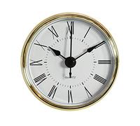 90mm Roman Numeral Clock Insert with Gold Rim | classic design, quartz accuracy, edge