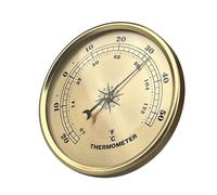 90mm Thermometer Temperature Reader Clear Display Electroplated Gold Frame For Accurate Indoor Climate Assessment Accurate Temperature Measurement