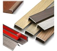90mm Tile Edging Trim Aluminum, Self-Adhesive Corner Protectors, L Shape Floor Transition Strips, Edge Protector Molding Trim for Wall Floor Furniture Stair Worktop(Light Maca,W30mm*20mm)