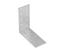90mm x 90mm x 40mm Galvanised Perforated Angle Plate Bracket Connector for Wood 2mm Thick Steel Corner Bracket Metal L Plate Heavy Duty KM16 (Pack of 10)