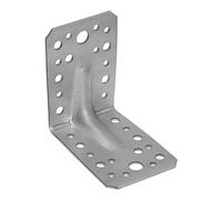 90mm x 90mm x 65mm x 1.5mm Galvanised Heavy Duty with Reinforcment Angle Brackets for Wood Timber Steel Zinc Plated Steel KPS1 (Pack of 10) L13ABC